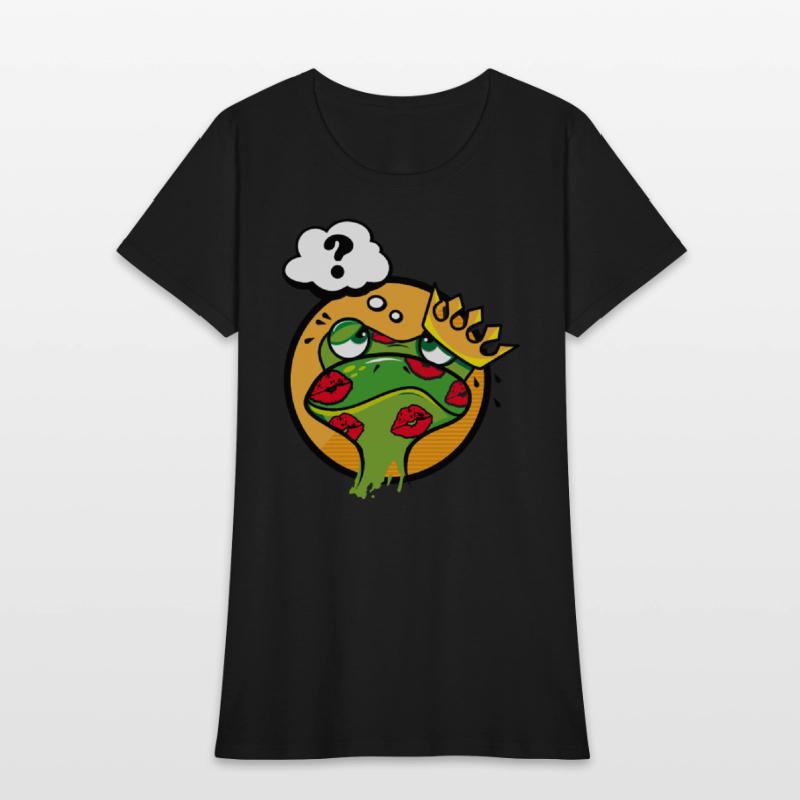 Kissed Frog with Crown and Question Mark