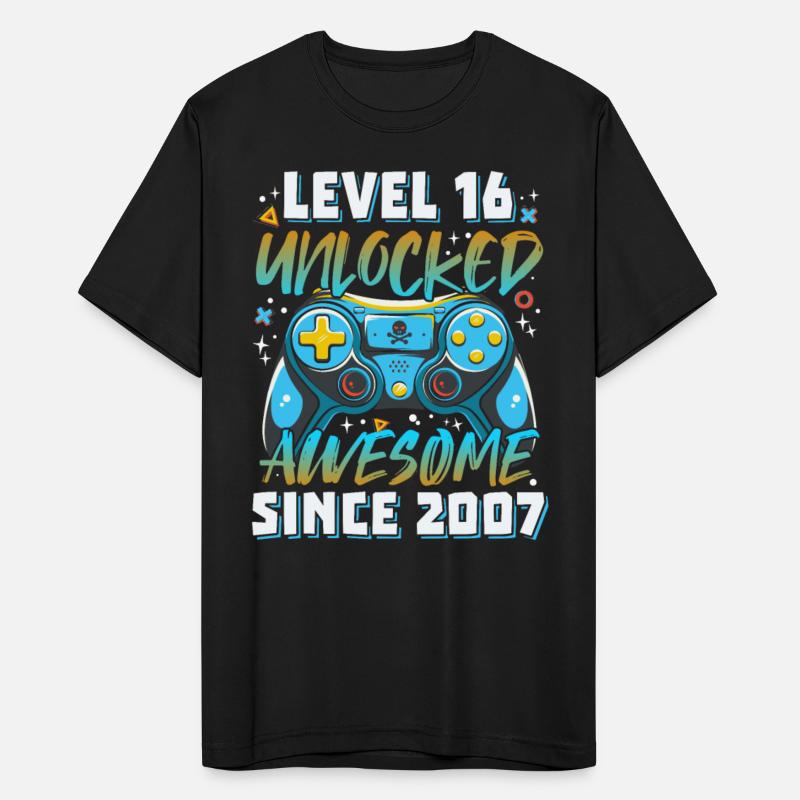 Level 16 Unlocked Awesome 2007 Gamer 16th Birthday