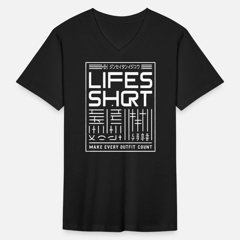 Life is short black white maze lines