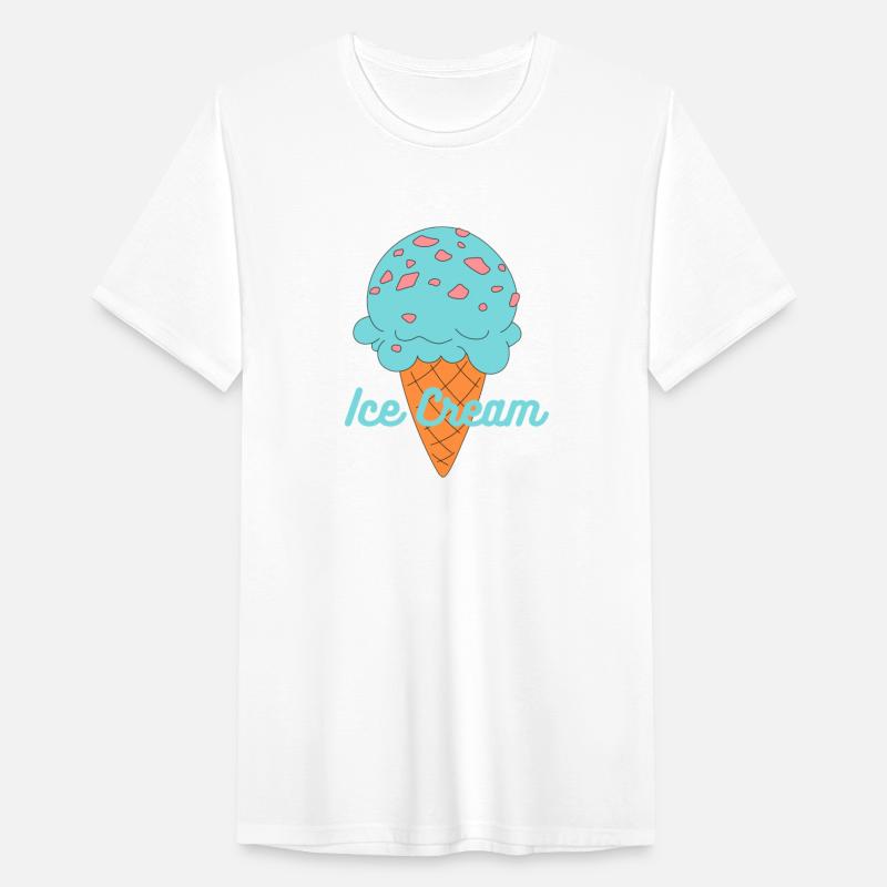 Light blue ice cream with pink nuts