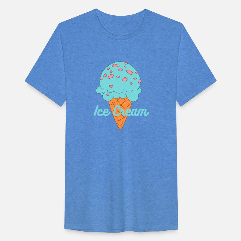 Light blue ice cream with pink nuts