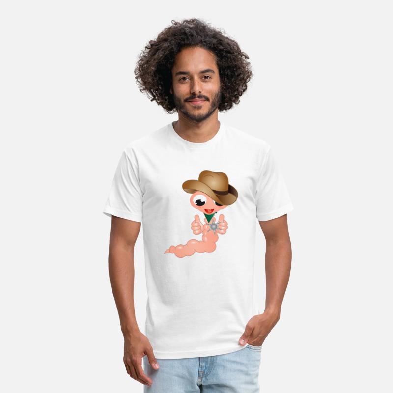 little earthworm as a cowboy with a sheriff star