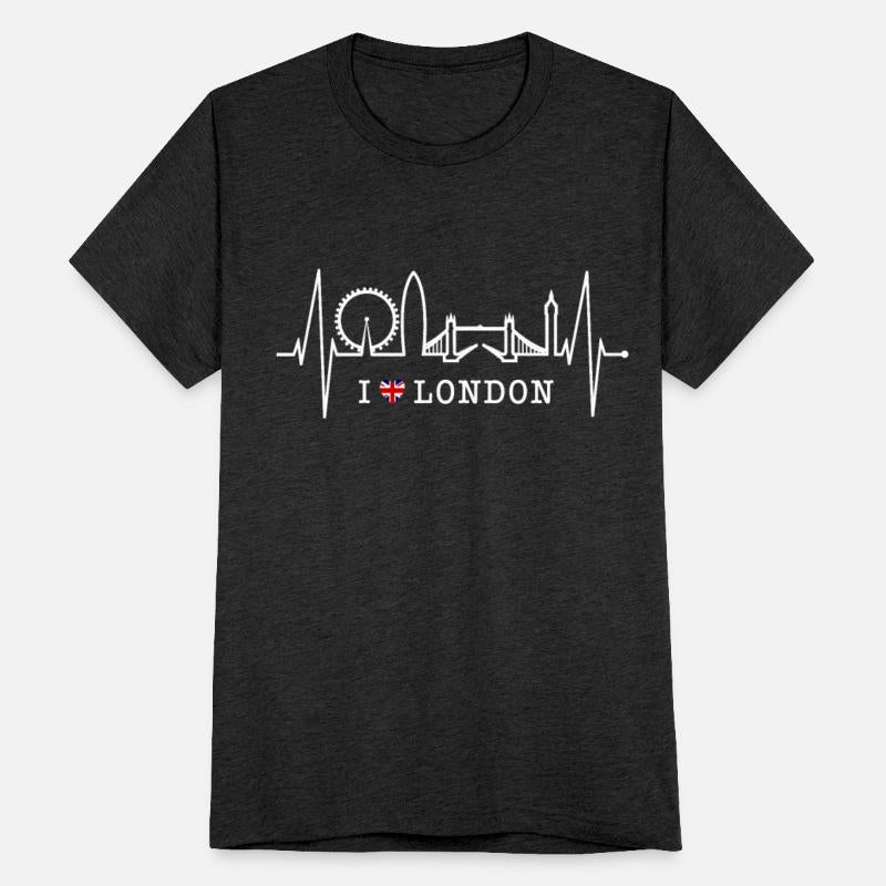 London Skyline Heartbeat England Fan Lover UK Gift