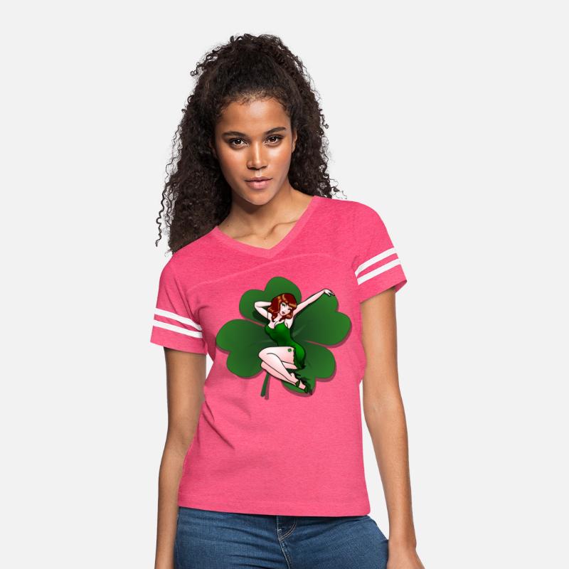 Lucky Pinup Girl St Patrick's Pin Up Shirts