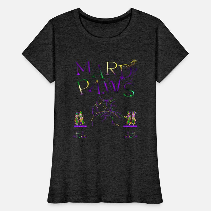 mardi gras funny dancing queen- kawii cat T-shirt
