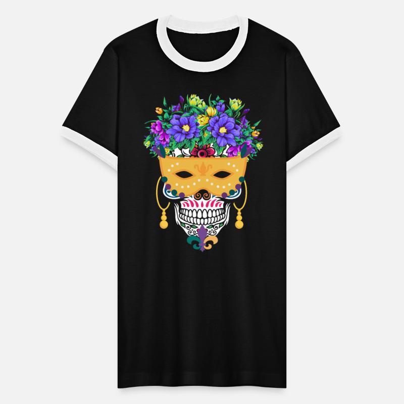 Mardi Gras Mask Dia De Los Muertos Flower Sugar