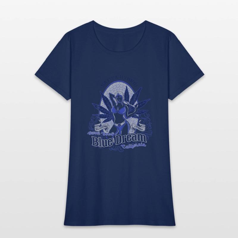 Marijuana Blue Strain Sexy Girl T Shirt