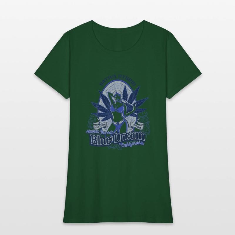 Marijuana Blue Strain Sexy Girl T Shirt