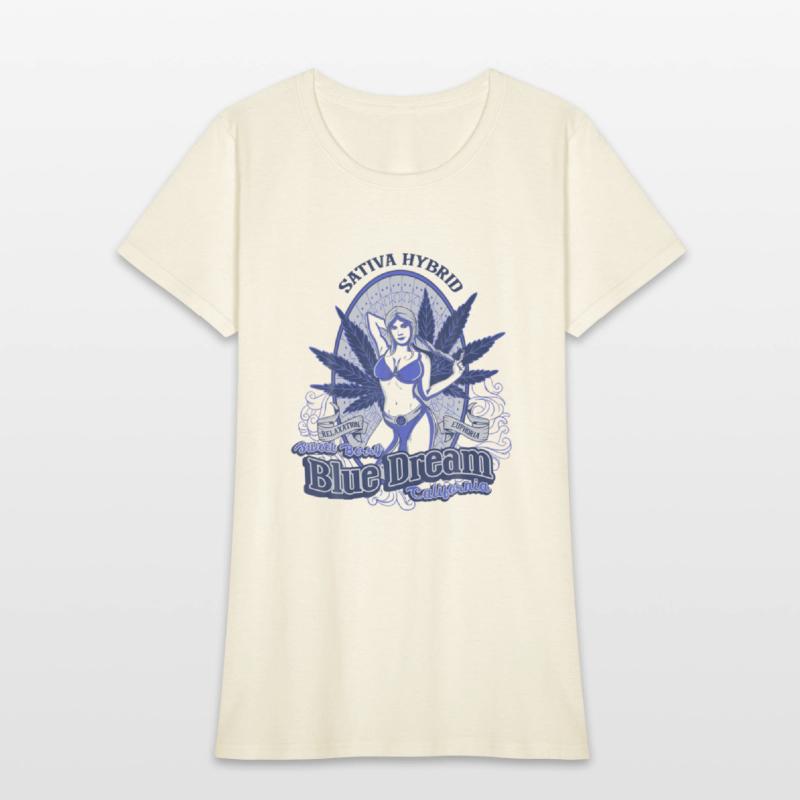 Marijuana Blue Strain Sexy Girl T Shirt