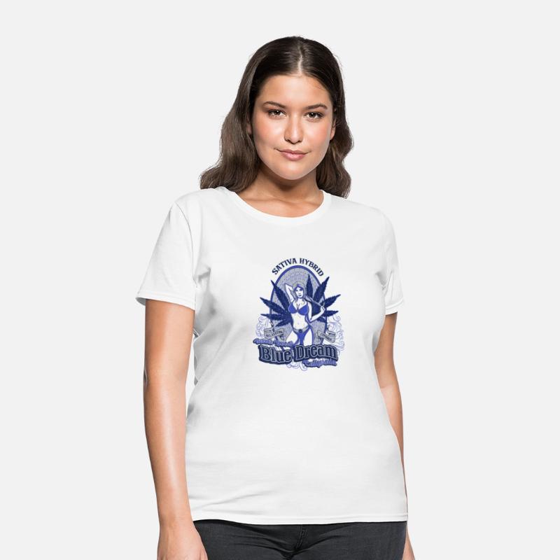 Marijuana Blue Strain Sexy Girl T Shirt