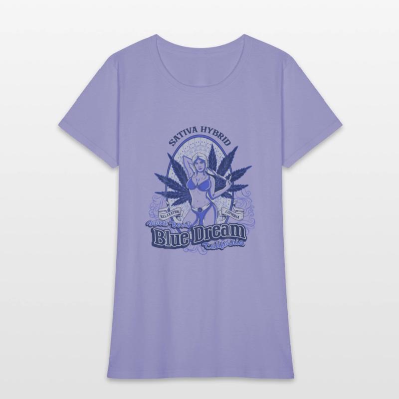 Marijuana Blue Strain Sexy Girl T Shirt