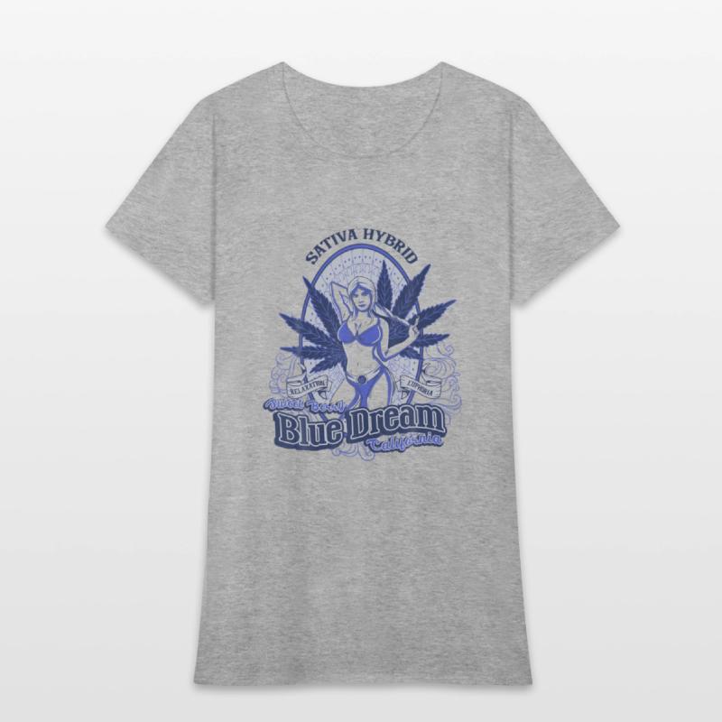 Marijuana Blue Strain Sexy Girl T Shirt