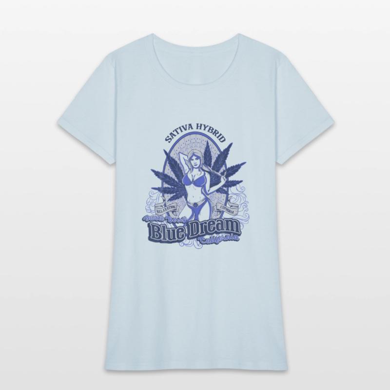 Marijuana Blue Strain Sexy Girl T Shirt