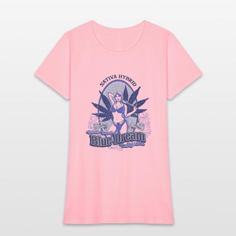 Marijuana Blue Strain Sexy Girl T Shirt