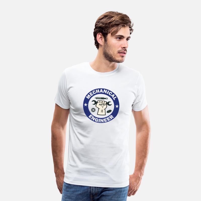 Mechanical engineer blue and white Circle Design