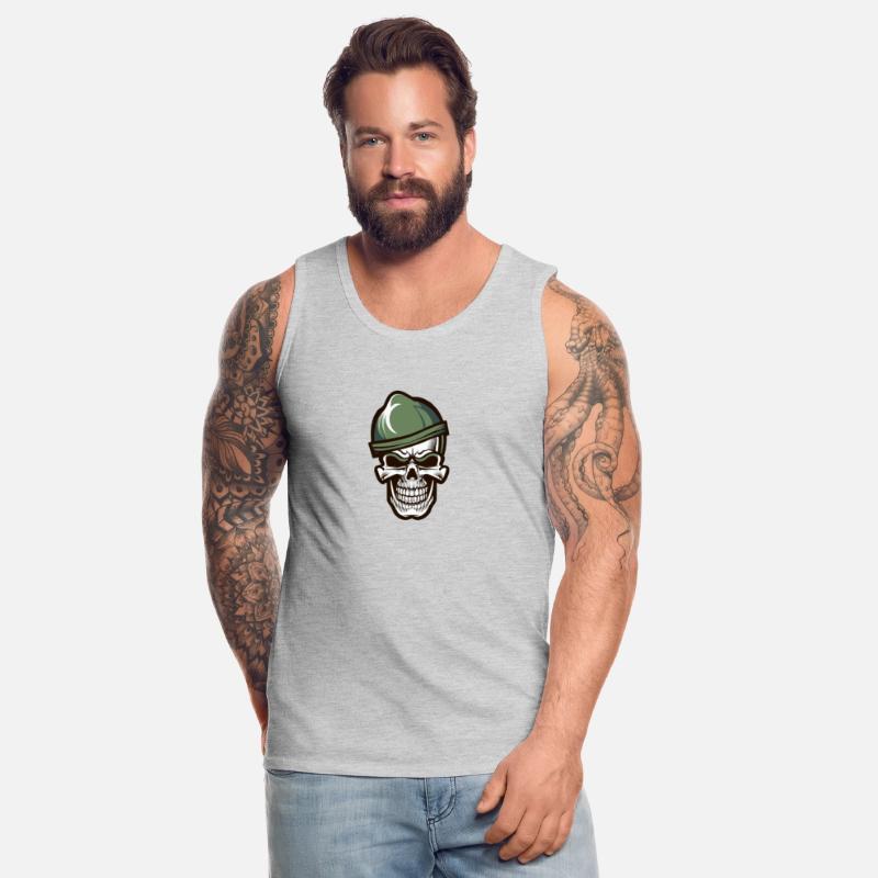 military logo with a skull