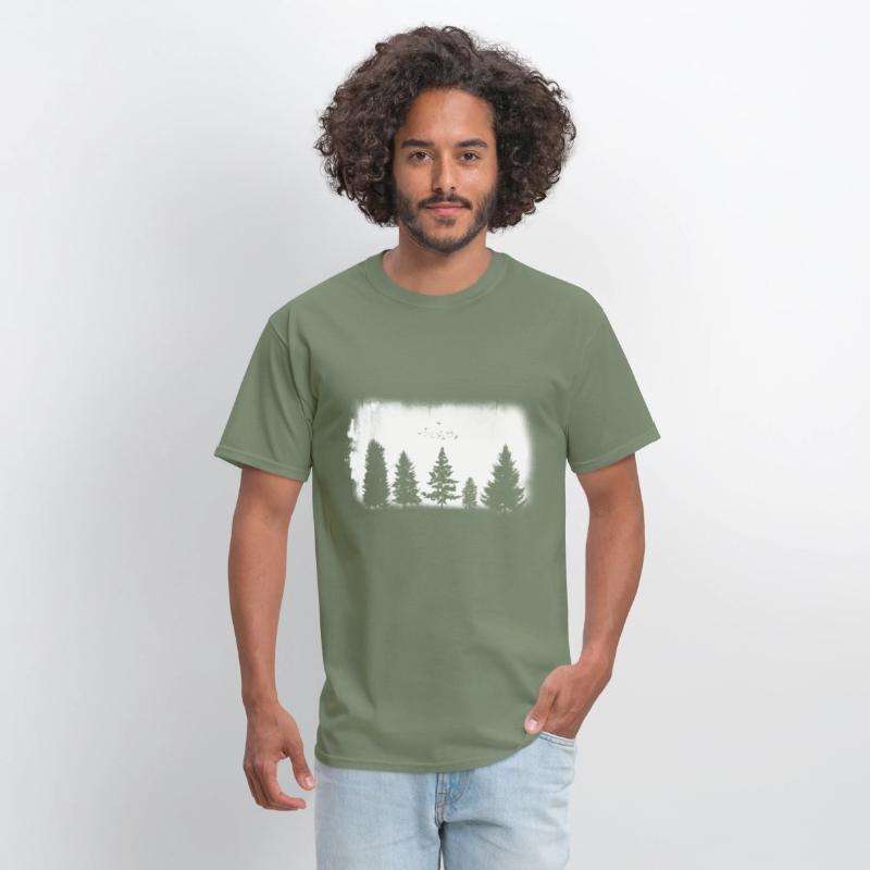 Minimalist Retro Nature Wild Trees