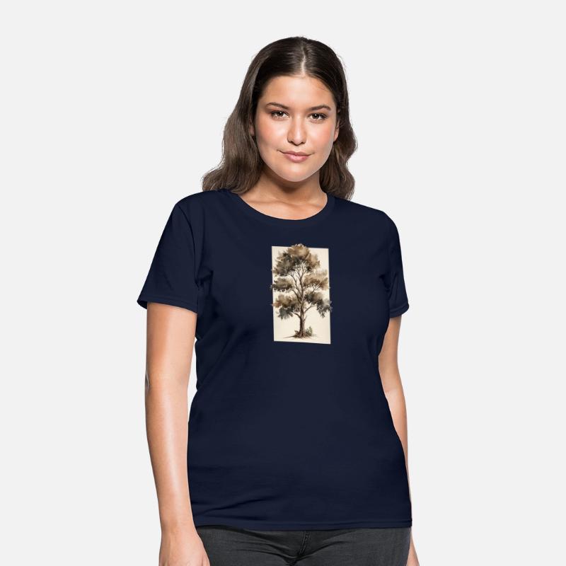 Minimalist Watercolor Ash Tree Design