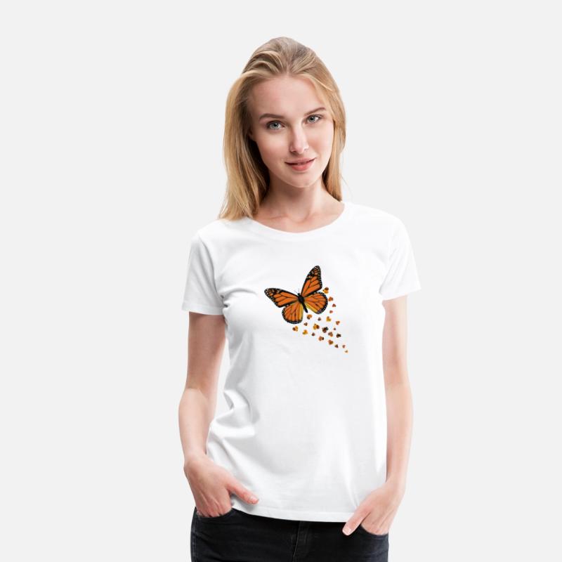 Monarch Butterfly Love Heart for Women and Girls