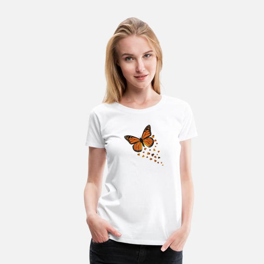 Monarch Butterfly Love Heart for Women and Girls
