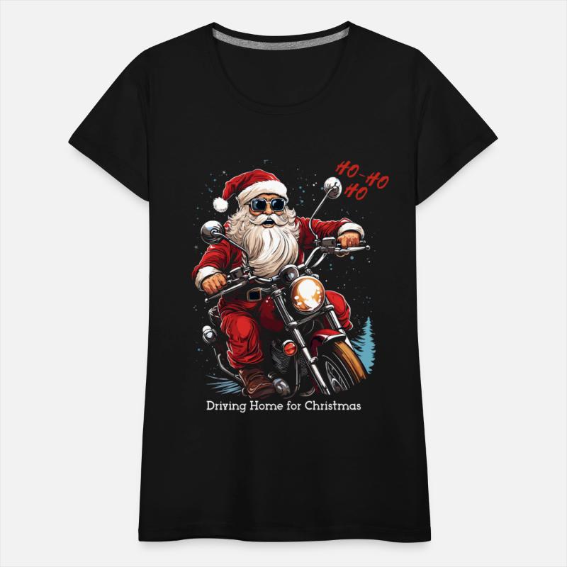 Motorcyclist Santa Claus Motorcycle Christmas