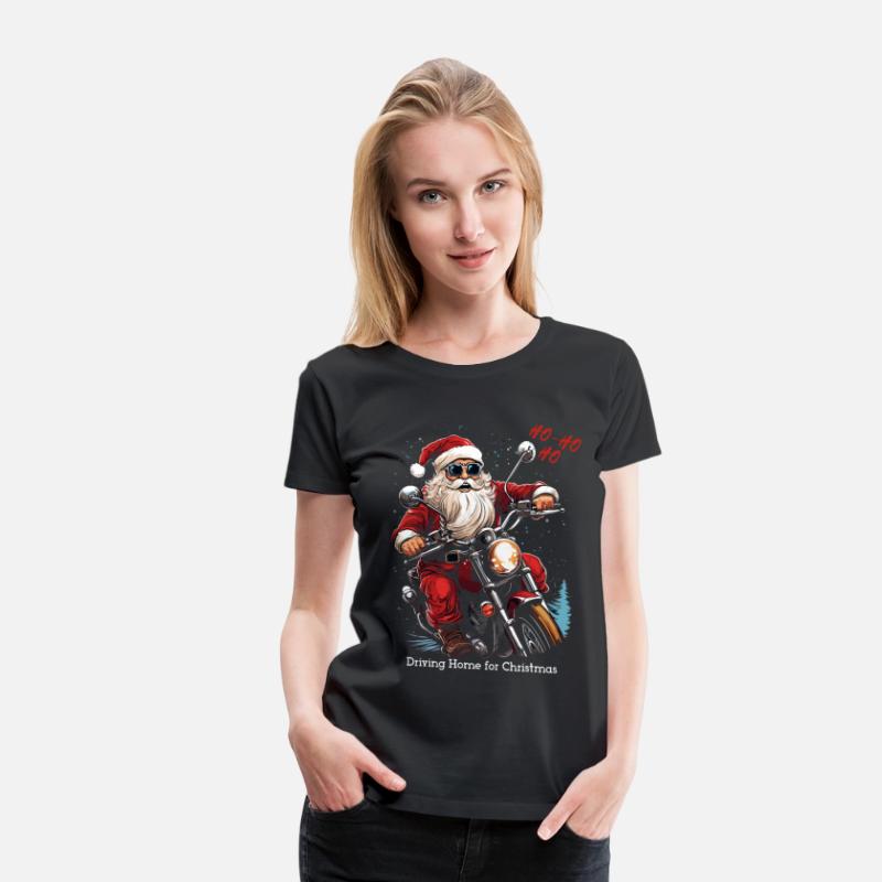 Motorcyclist Santa Claus Motorcycle Christmas