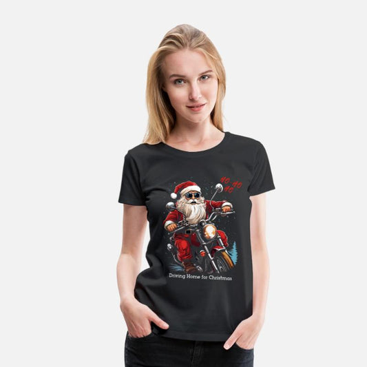 Motorcyclist Santa Claus Motorcycle Christmas
