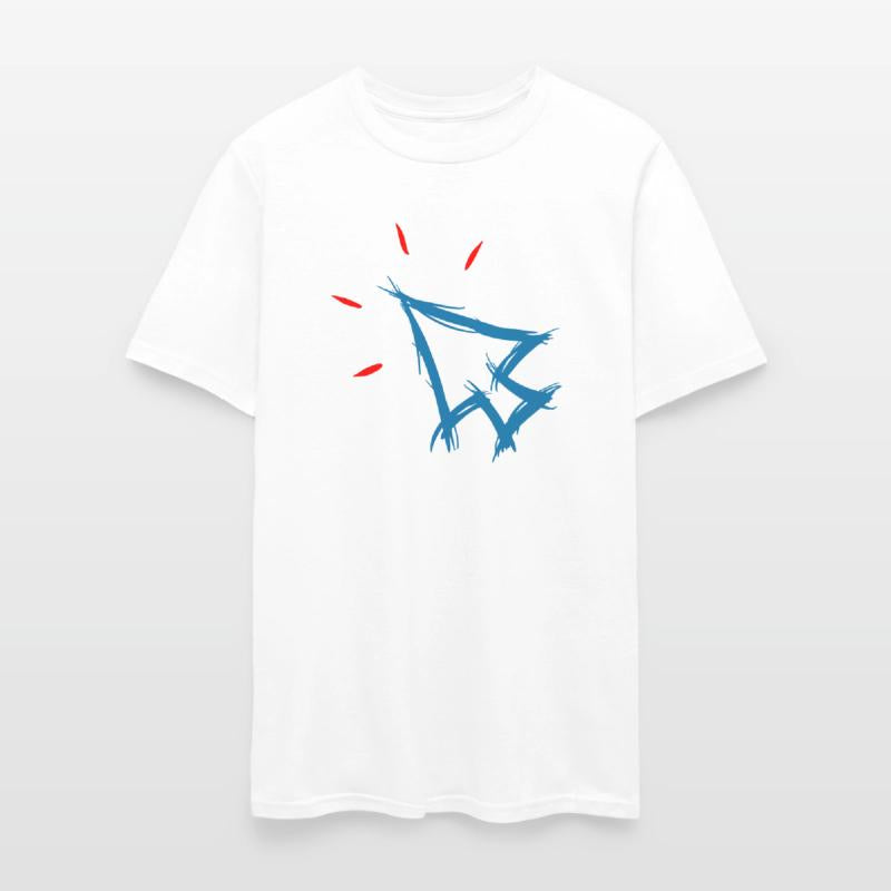 Mouse pointer cursor symbol, arrow, hand drawn.