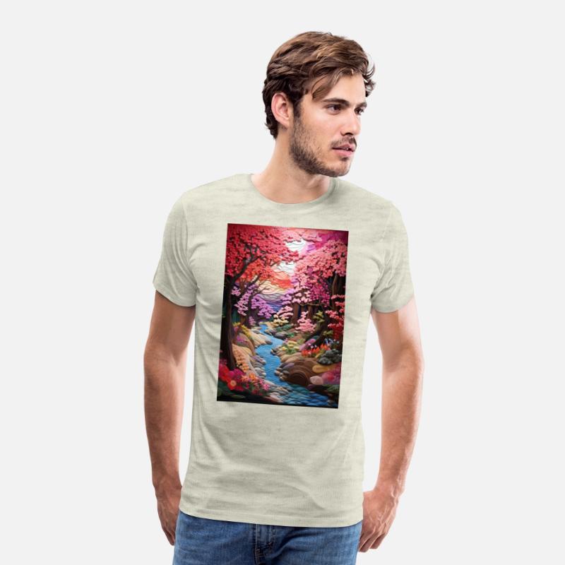 Multi-color Zen Garden river - Japanese