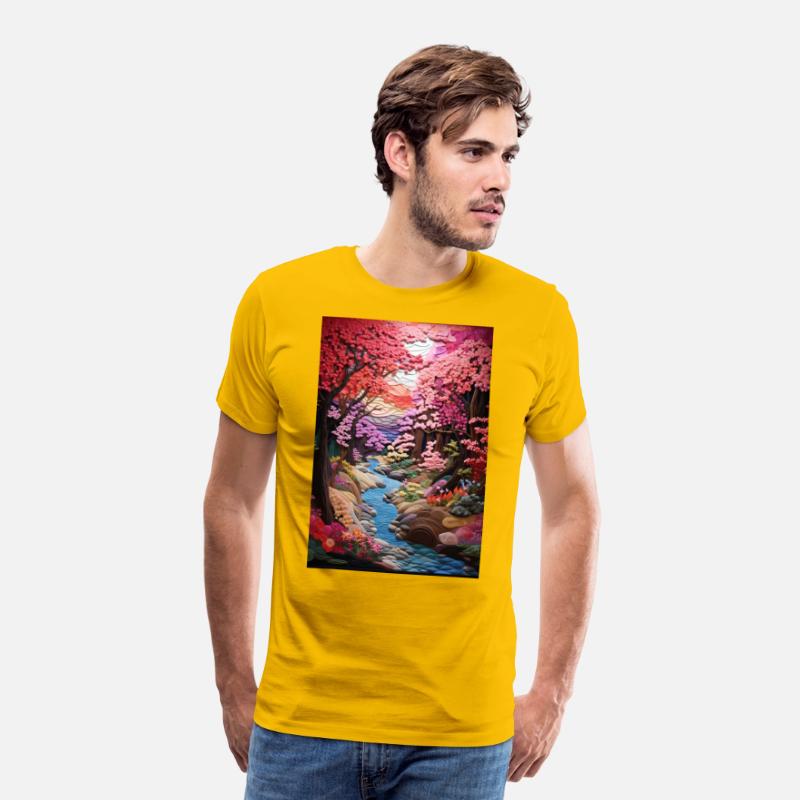 Multi-color Zen Garden river - Japanese