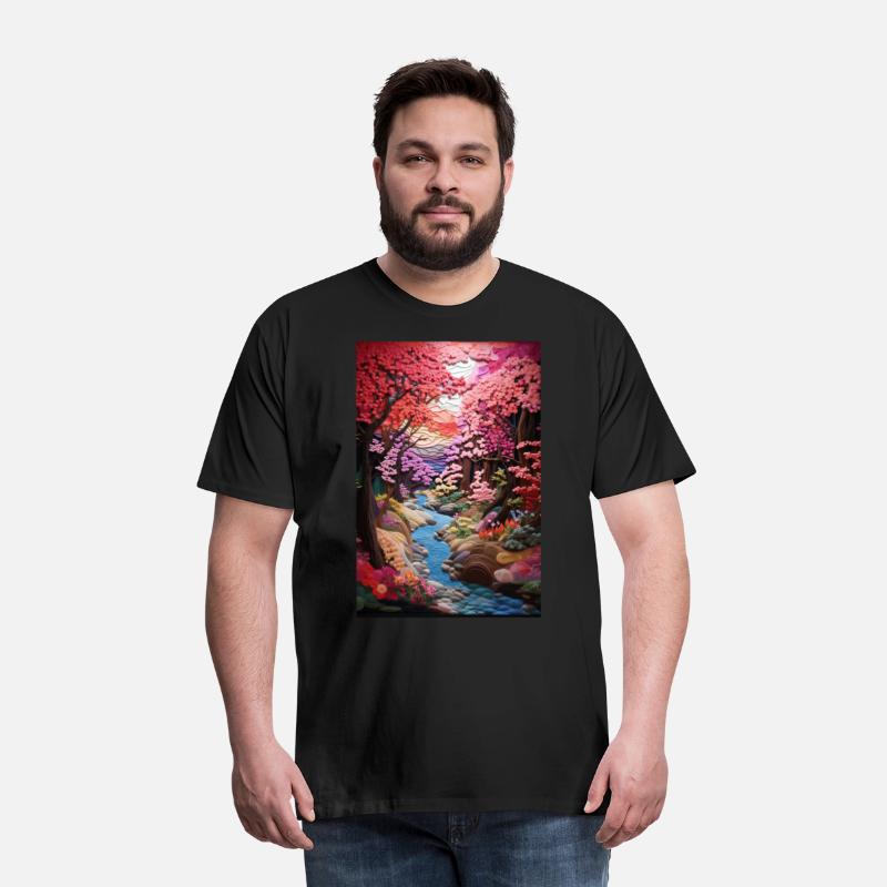 Multi-color Zen Garden river - Japanese