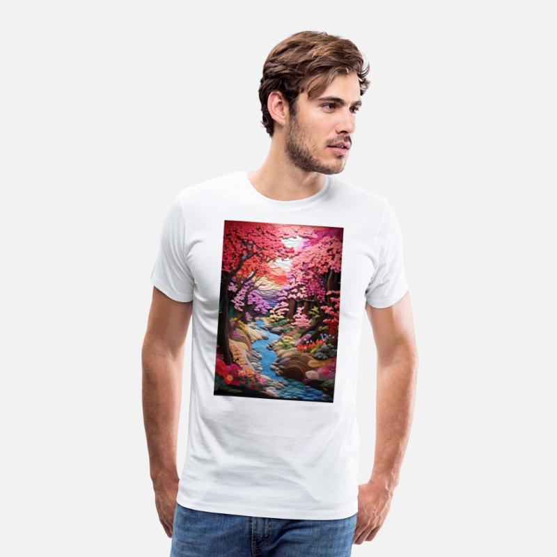 Multi-color Zen Garden river - Japanese