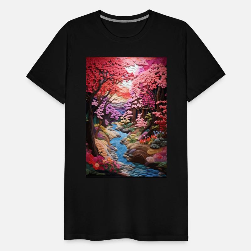 Multi-color Zen Garden river - Japanese