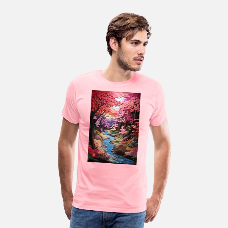 Multi-color Zen Garden river - Japanese