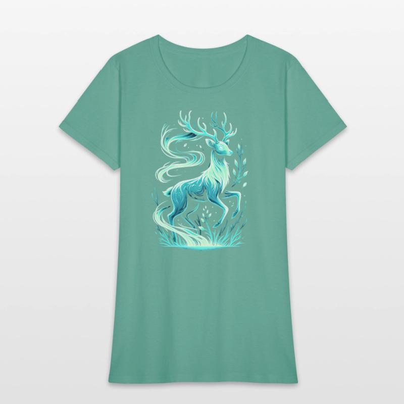 Mystical Deer in Enchanting Forest Scene