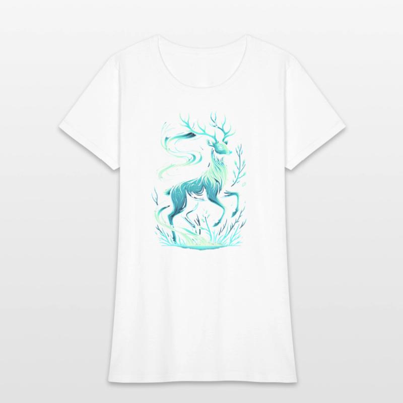 Mystical Deer in Enchanting Forest Scene