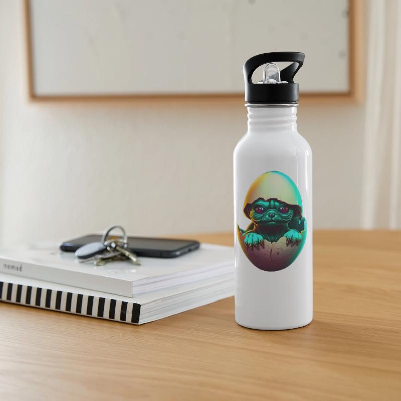 Neon Baby Alien Egg Illustration