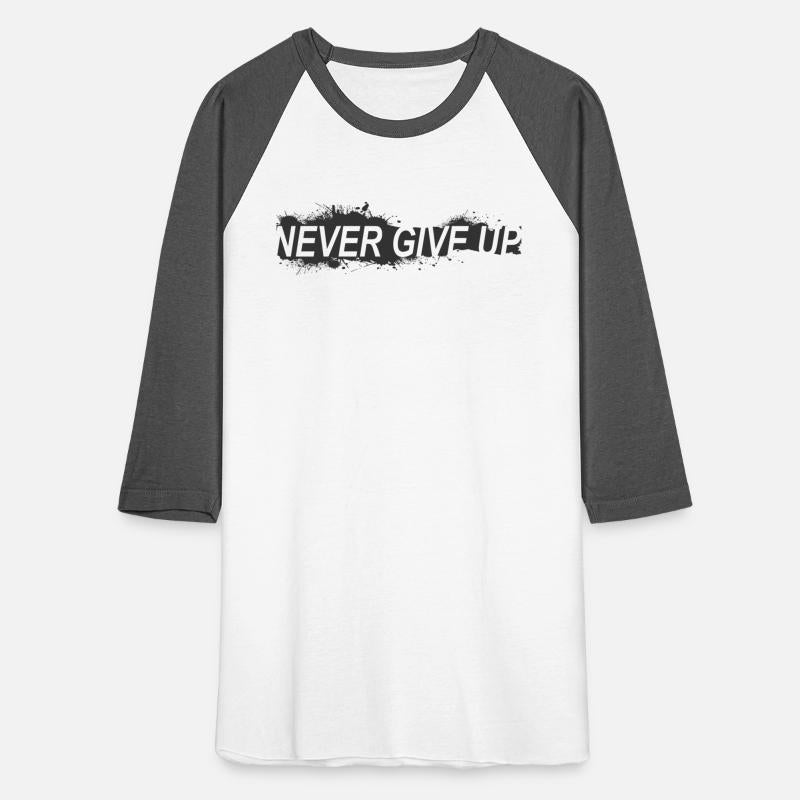 never give up Tipografi eksperimental abstrak