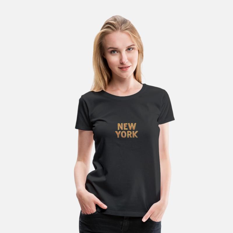 New York Style - Block Gold 3D Letters Big Apple