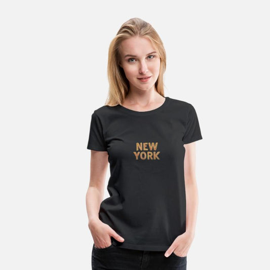 New York Style - Block Gold 3D Letters Big Apple
