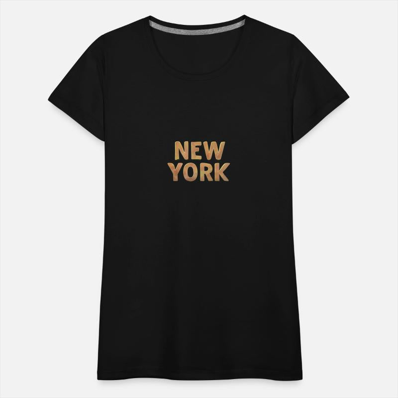 New York Style - Block Gold 3D Letters Big Apple