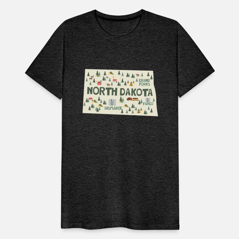 North Dakota Illustrated Map