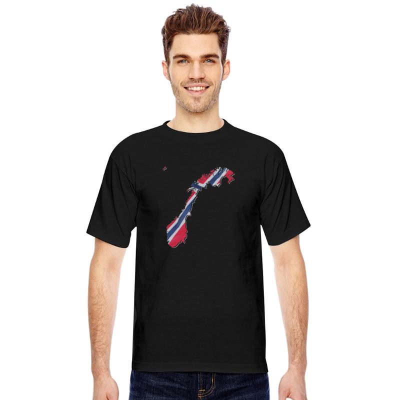 Norway Flag in Norway Map