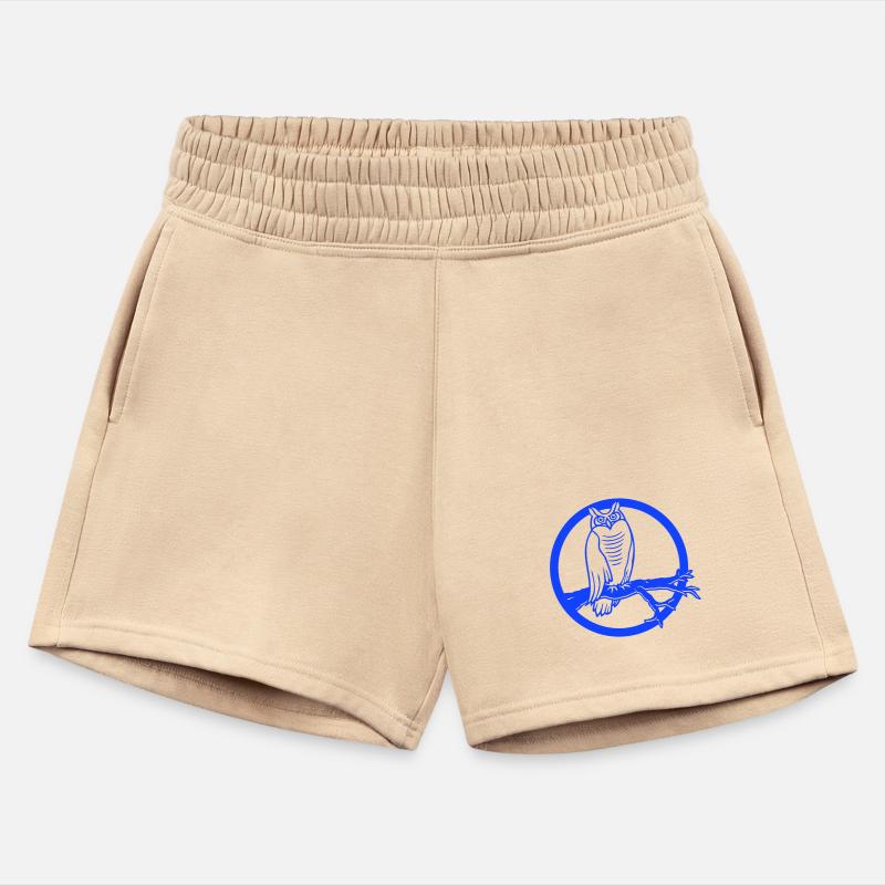 Owl branch tree sits forest full moon night round