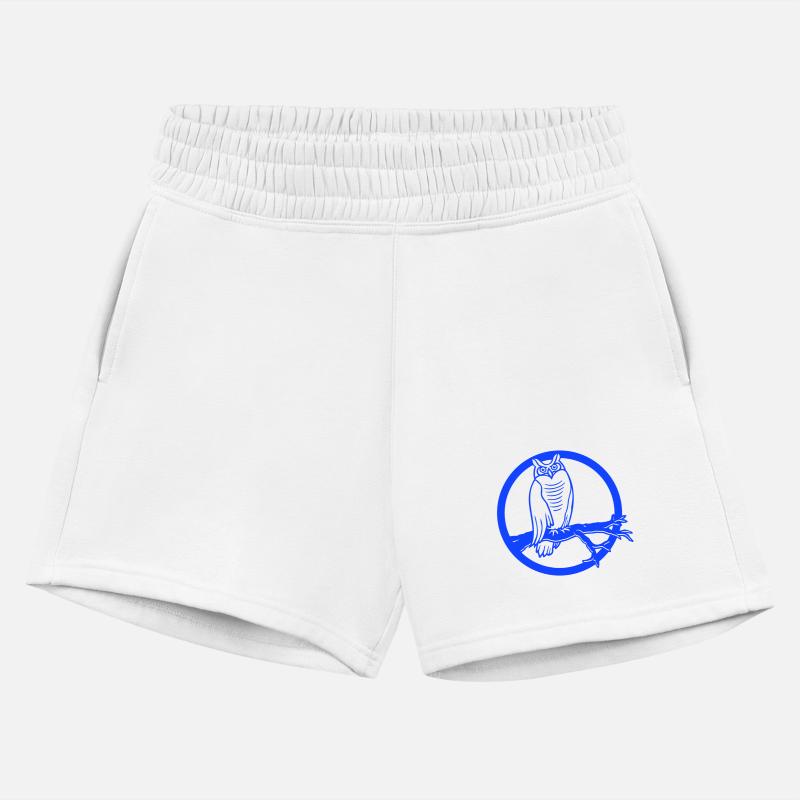 Owl branch tree sits forest full moon night round