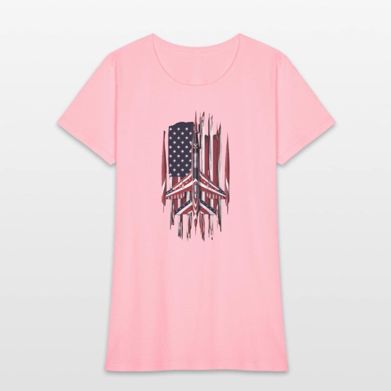 Patriotic Fighter Jet American Flag Art