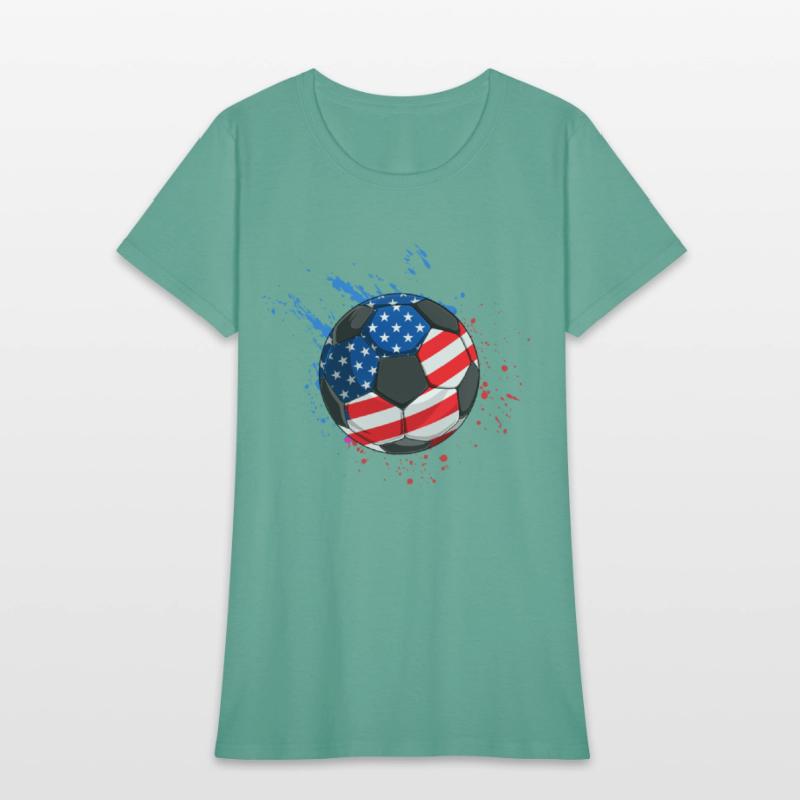 Patriotic Soccer 4th of July USA American Flag