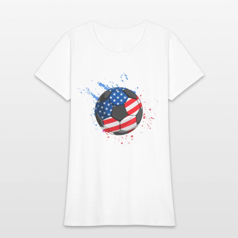 Patriotic Soccer 4th of July USA American Flag