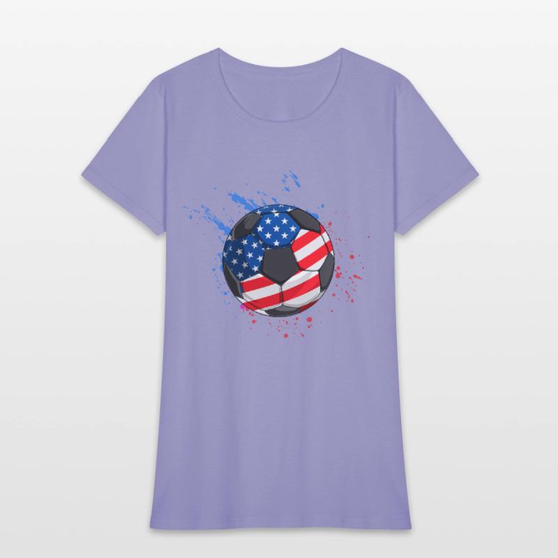 Patriotic Soccer 4th of July USA American Flag