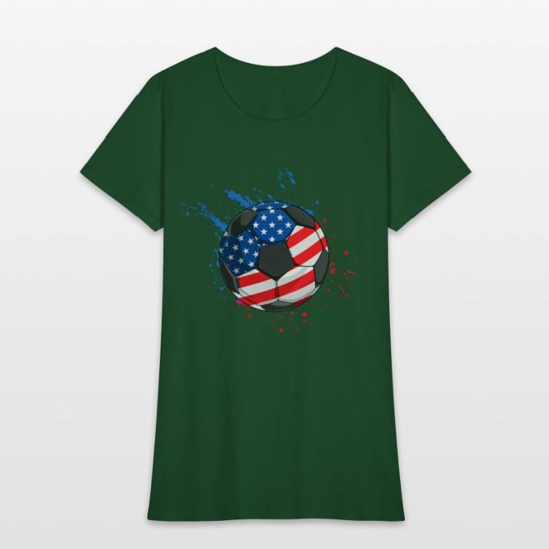 Patriotic Soccer 4th of July USA American Flag
